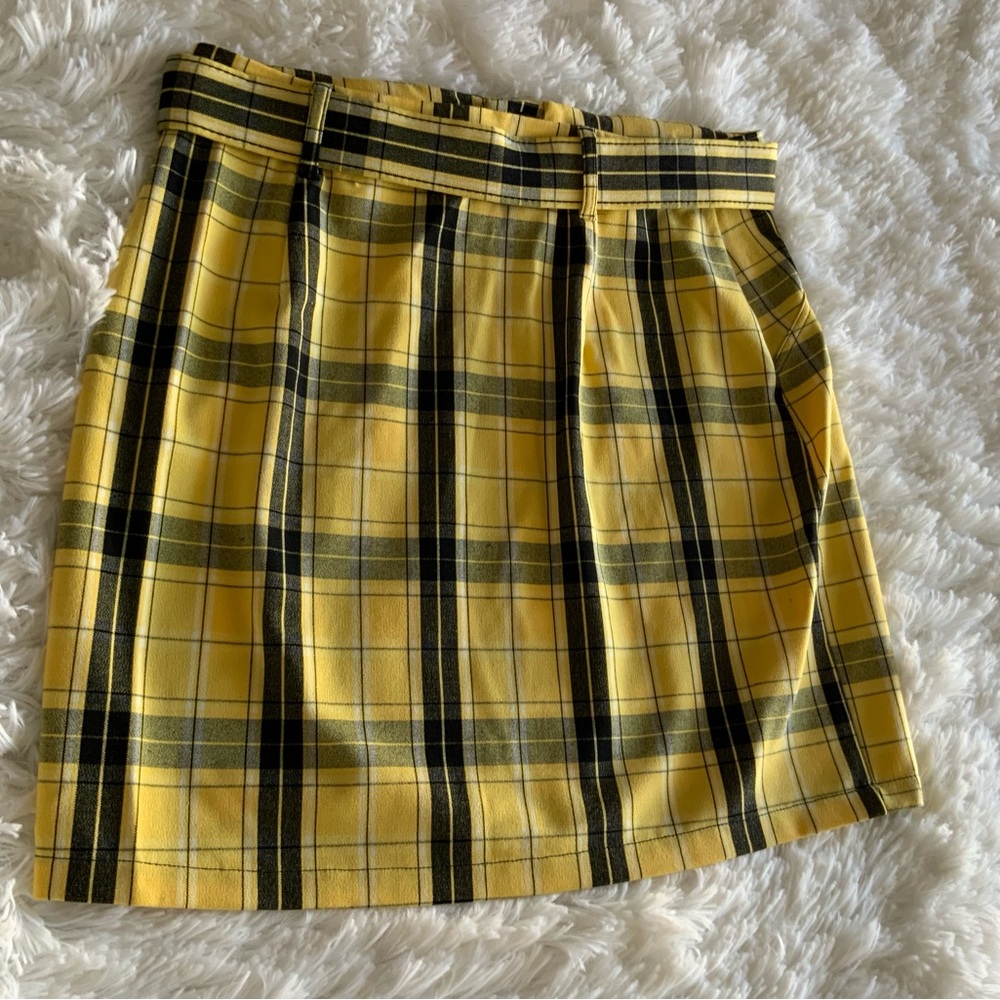 Hollister Yellow Black Pencil Mini Skirt Casual - Picture 2 of 6